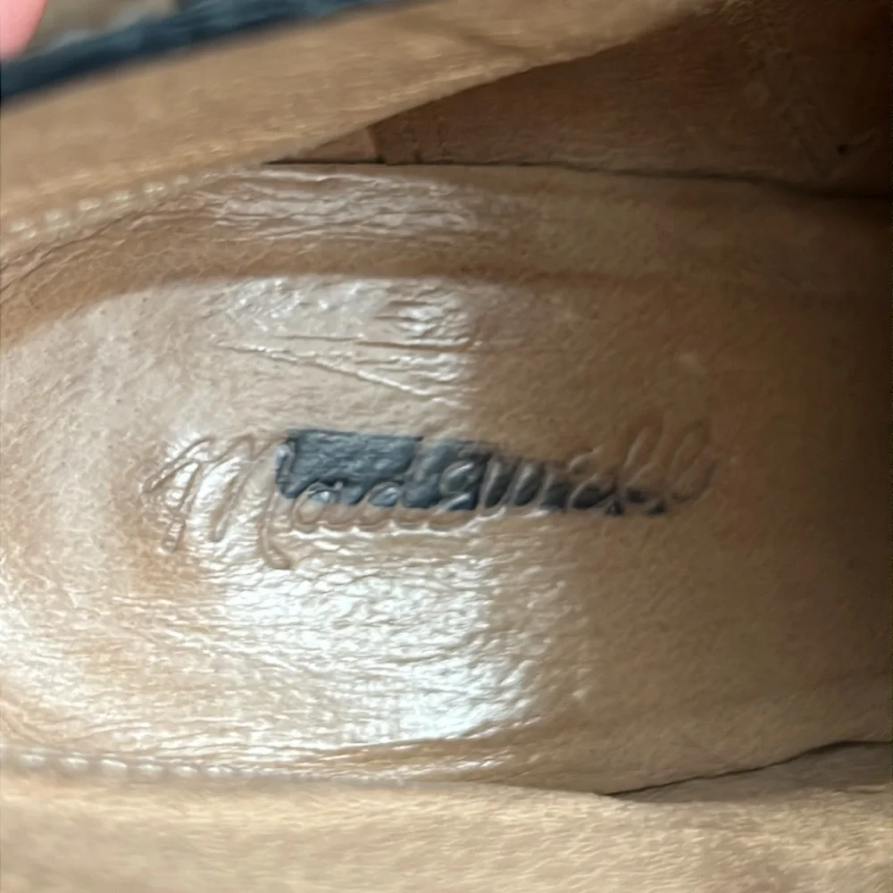 Madewell Brenner Black Leather Ankle Boots /‎ SZ 8